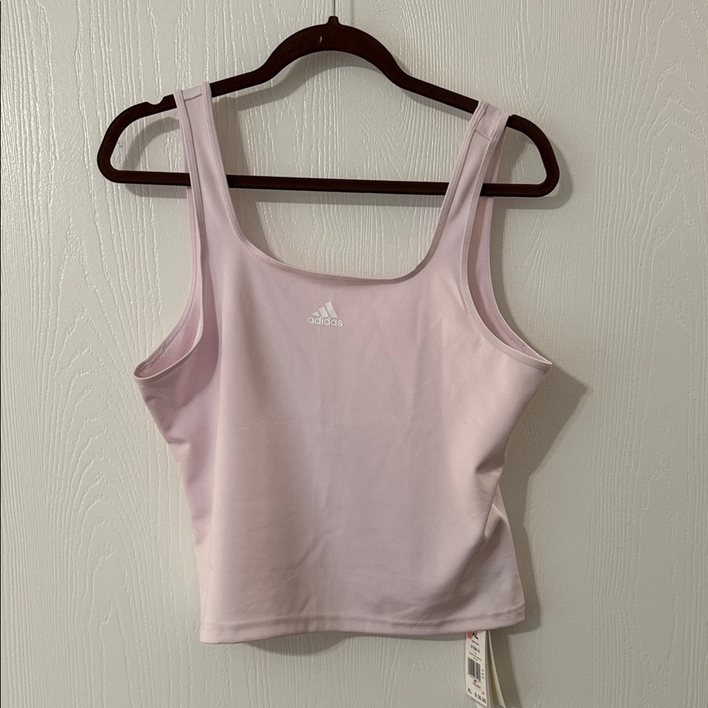 NWT Adidas Women's Light Pink Cropped Tank